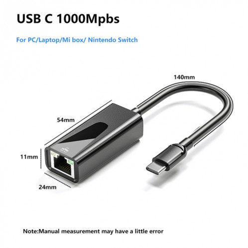Adaptateur Ethernet USB pour carte réseau RJ45 1000 Mbps, port : USB 3.0 SH4401753-06